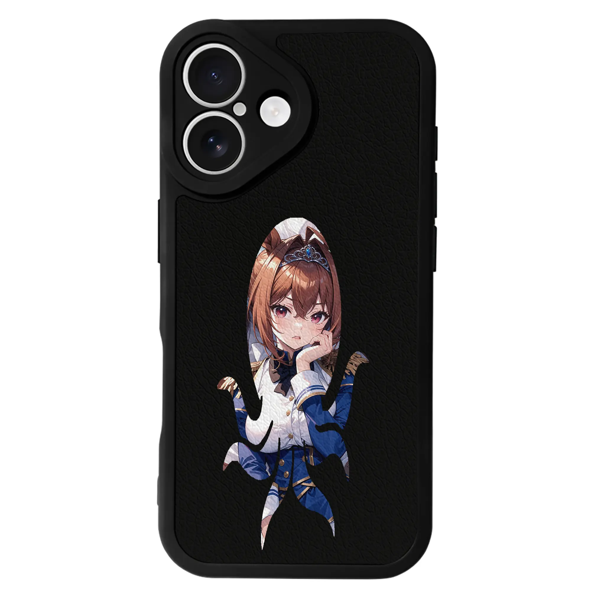 ウマ娘 プリティーダービー グッズ ダイワスカーレット - IPhone 16シリーズ対応 ・ シリコンスマホケース ・ レザー調 ・ 高精度フィット ・ 耐衝撃 ・ ワイヤレス充電対応 ・ 精密カット